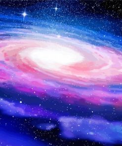 Milky Way Galaxy Illustration paint by number