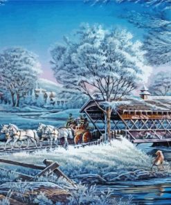 Morning Frost By Terry Redlin paint by number