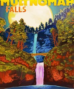 Multnomah Falls Art paint by number