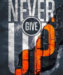 Never Give Up Motivation paint by numbers