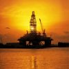 Oil Rigs At Sunset paint by number