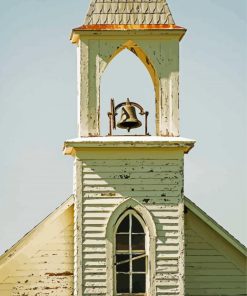 Old White Church paint by number