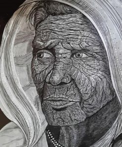 Old Woman Face paint by number
