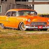 Orange 1955 Chevy Car paint by number