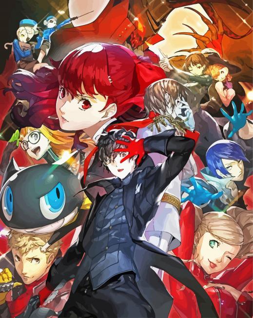 Persona 5 Game Characters paint by numbers