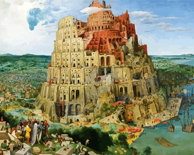 Pieter Bruegel The Tower Of Babel paint by number
