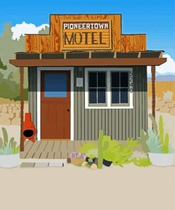 Pioneertown California Poster paint by numbers