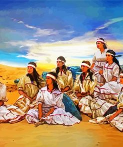 Portrait Of Young Native American Women paint by number