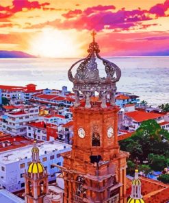 Puerto Vallarta Mexico Buildings paint by number