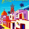 Puerto Vallarta Mexico Poster paint by numbers