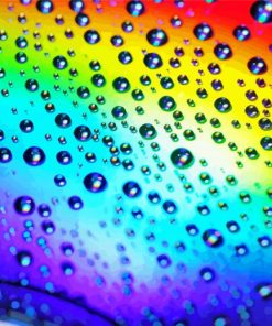 Rainbow Raindrops paint by number