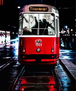Rainy Night Trolley paint by numbers