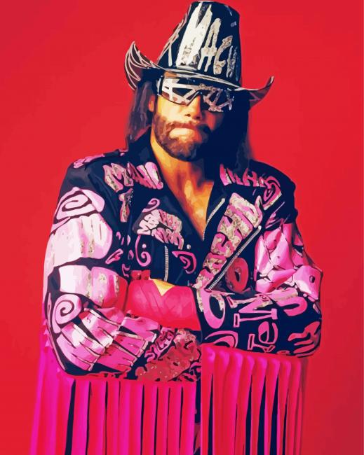 Randy Savage Wrestler paint by number