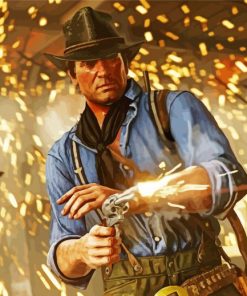 Red Dead Redemption 2 Arthur Morgan Character paint by number