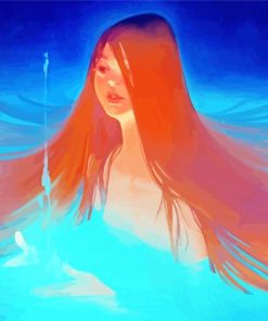Raid Hair Woman In Water paint by number