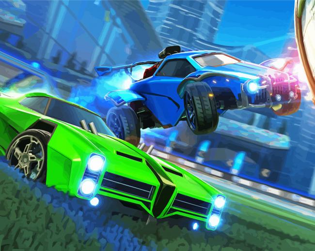 Rocket League Cars Game paint by numbers