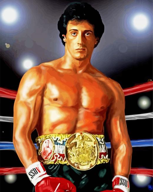 Rocky Balboa Illustration Art paint by numbers