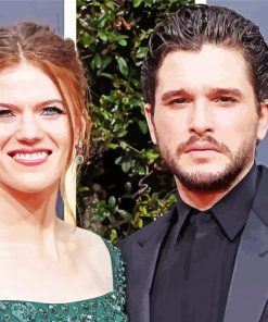 Rose Leslie And Kit Harington paint by number