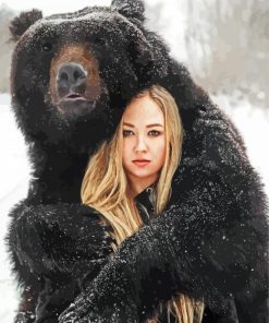 Russian Woman Bear paint by number