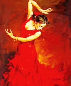 Salsa Woman Dancer Art paint by number