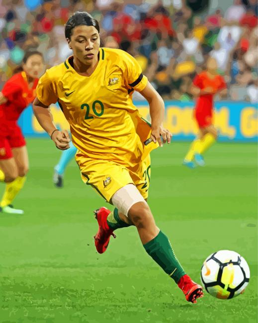 Sam Kerr paint by number