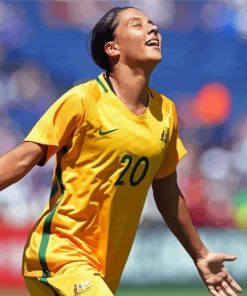 Sam Kerr Soccer Player paint by number