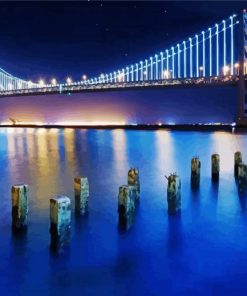 San Francisco Bridge At Night paint by numbers