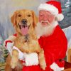 Santa And Puppy paint by number