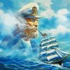 Sea Captain And Ship paint by number