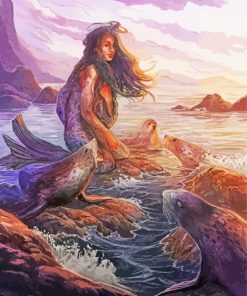 Selkie Mermaid paint by number