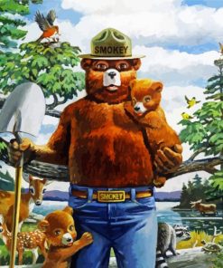 Smokey The Bear paint by number