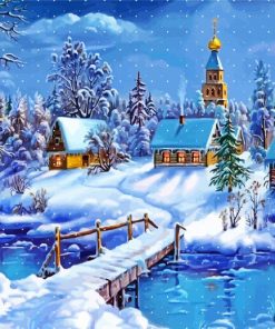 Animation Snow Scene paint by number