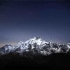 Snowy Mountains And Sky Night paint by number
