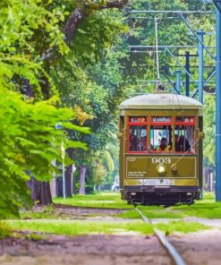 St Charles streetcar Itinerary paint by numbers