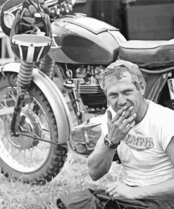 Steve Mcqueen Smoking paint by number