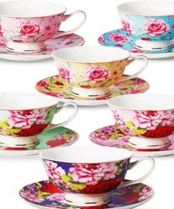 Floral Tea Cups paint by numbers