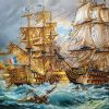 The Battle Of Trafalgar paint by number