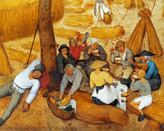 The Harvesters By Pieter Bruegel paint by numbers
