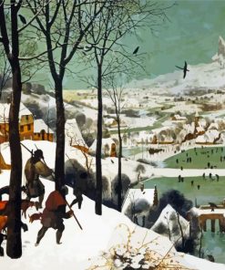 The Hunters In The Snow By Bruegel paint by number