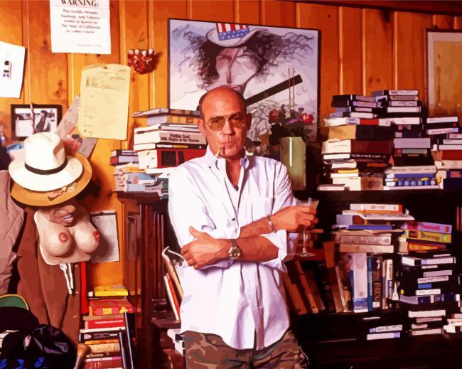 The Journalist Hunter S Thompson paint by number