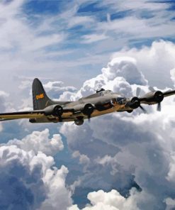 The Memphis Belle B17 Bomber Aircraft paint by number