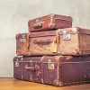 Three Old Travel Cases paint by numbers