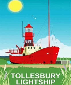 Tollesbury Lightship Poster paint by number