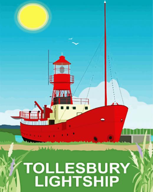 Tollesbury Lightship Poster paint by number