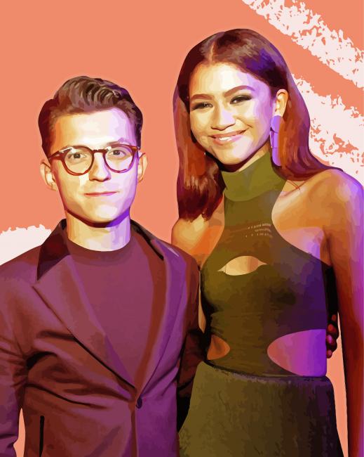 Tom Holland And Zendaya paint by number