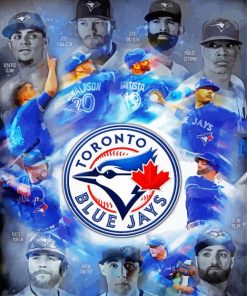 Toronto Blue Jays Logo And Players paint by numbers