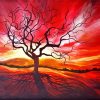 Trees Sunrise Art paint by numbers