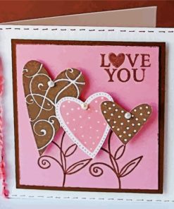 Valentines Day Card paint by number