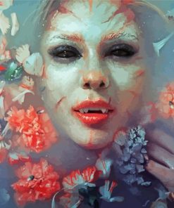 Vampire Woman In Water paint by number