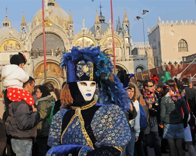 Venice Carnival Italy paint by numbers